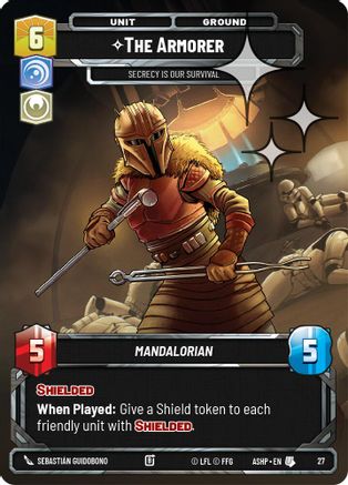 The Armorer - Secrecy is Our Survival (Foil) (27) [Ashes of the Empire Weekly Play Promos] Foil Star Wars: Unlimited Single Disney