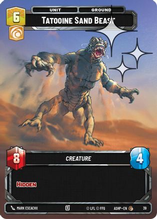 Tatooine Sand Beast (Foil) (39) [Ashes of the Empire Weekly Play Promos] Foil Star Wars: Unlimited Single Disney