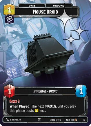 Mouse Droid (Foil) (40) [Ashes of the Empire Weekly Play Promos] Foil Star Wars: Unlimited Single Disney