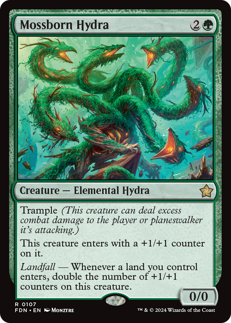 Mossborn Hydra (FDN-107) [Foundations] Foil MTG Single Wizards of the Coast