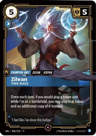 Zilean - Time Mage (086/219) [Riftbound Organized Play Promotional Cards] Foil Riftbound Singles Riot Games