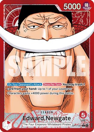 Edward.Newgate (001) (Alternate Art) (OP17-001)  [The World's Strongest Warriors] Foil