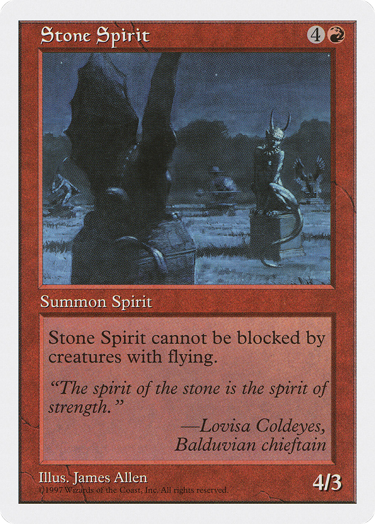 Stone Spirit (5ED-271) [Fifth Edition] MTG Single Wizards of the Coast