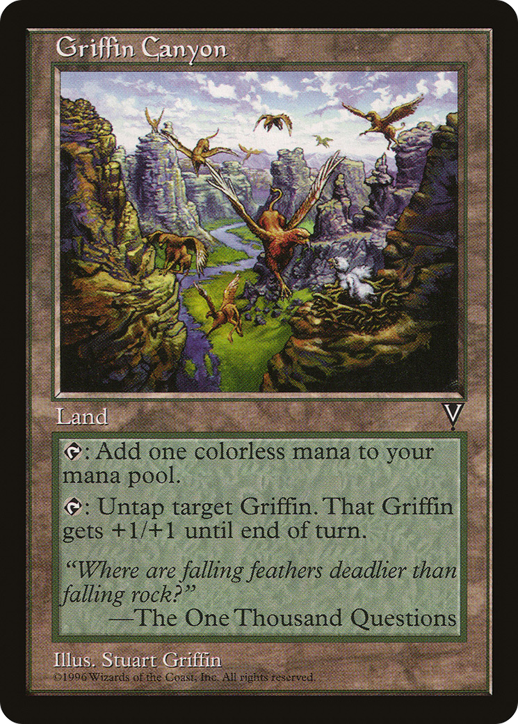 Griffin Canyon (VIS-) [Visions] MTG Single Wizards of the Coast