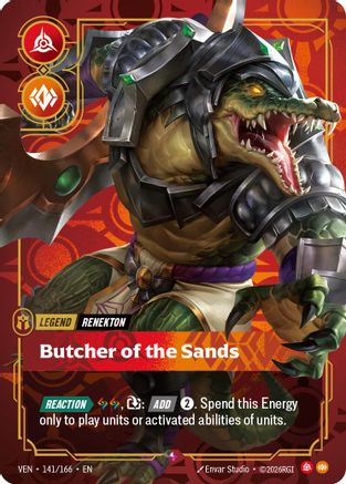 Renekton - Butcher of the Sands (141/166) [Vendetta] Foil Riftbound Singles Riot Games