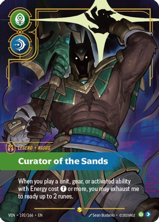 Nasus - Curator of the Sands (Overnumbered) (192/166) [Vendetta] Foil Riftbound Singles Riot Games