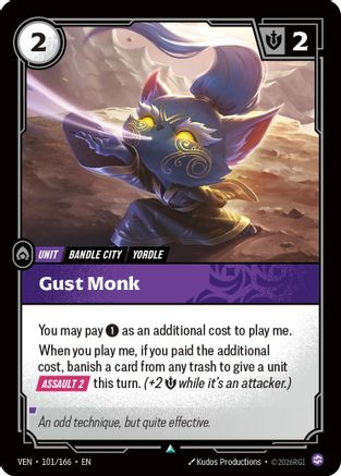 Gust Monk (101/166) [Vendetta] Foil