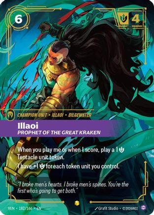 Illaoi, Prophet of the Great Kraken (Overnumbered) (182/166) [Vendetta] Foil Riftbound Singles Riot Games