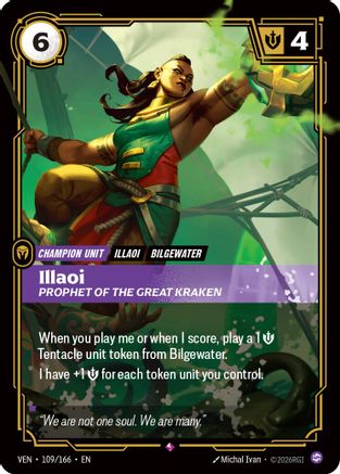 Illaoi, Prophet of the Great Kraken (109/166) [Vendetta] Foil Riftbound Singles Riot Games