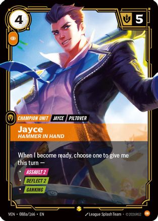 Jayce, Hammer in Hand (Alternate Art) (088a/166) [Vendetta] Foil Riftbound Singles Riot Games