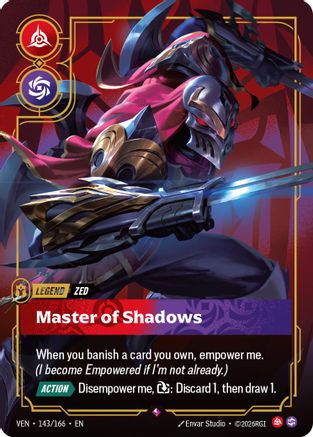 Zed - Master of Shadows (143/166) [Vendetta] Foil Riftbound Singles Riot Games