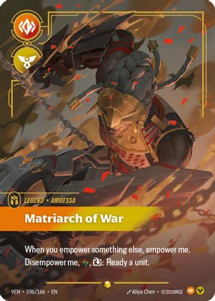 Ambessa - Matriarch of War (Overnumbered) (196/166) [Vendetta] Foil Riftbound Singles Riot Games