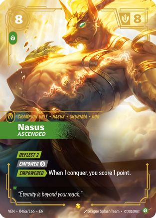 Nasus, Ascended (Alternate Art) (046a/166) [Vendetta] Foil Riftbound Singles Riot Games