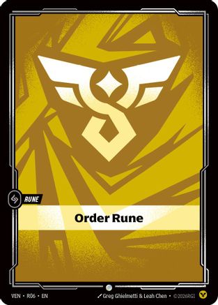 Order Rune (R06) [Vendetta] Riftbound Singles Riot Games