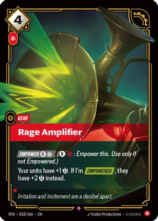 Rage Amplifier (018/166) [Vendetta] Foil Riftbound Singles Riot Games