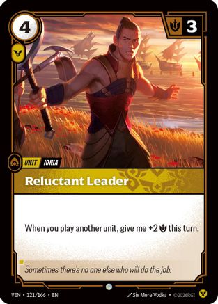 Reluctant Leader (121/166) [Vendetta] Foil