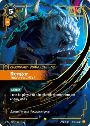 Rengar, Trophy Hunter (179/166) [Vendetta] Foil Riftbound Singles Riot Games