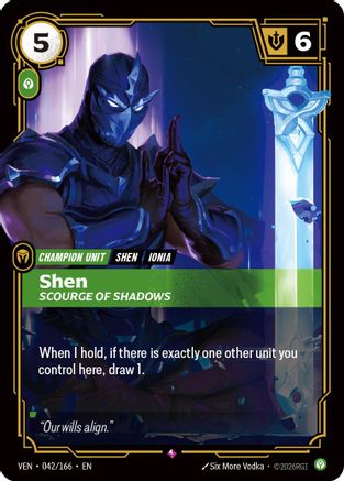 Shen, Scourge of Shadows (042/166) [Vendetta] Foil Riftbound Singles Riot Games