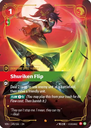 Shuriken Flip (140/166) [Vendetta] Foil Riftbound Singles Riot Games