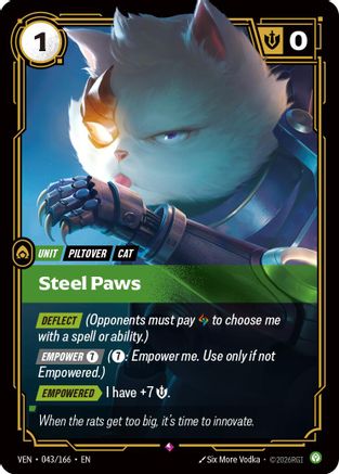 Steel Paws (043/166) [Vendetta] Foil Riftbound Singles Riot Games