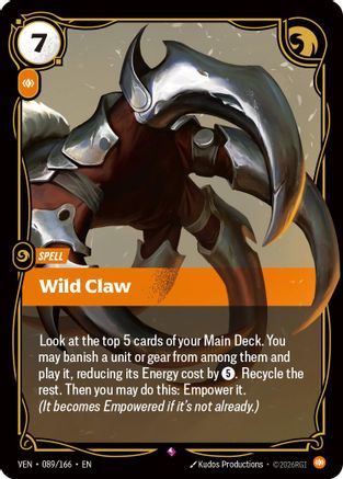 Wild Claw (089/166) [Vendetta] Foil Riftbound Singles Riot Games