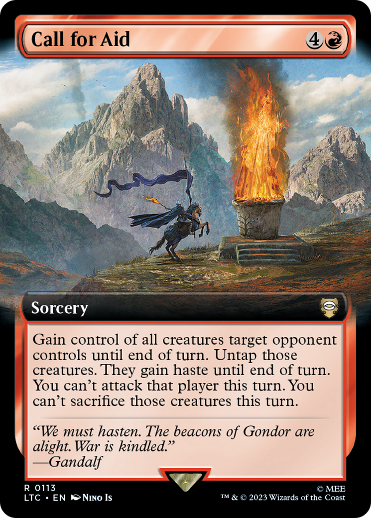 Call for Aid (LTC-113) [Tales of Middle-earth Commander] (Extended Art) MTG Single Wizards of the Coast