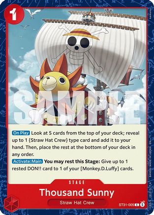 Thousand Sunny (ST31-005)  [Starter Deck 31: RED Monkey.D.Luffy]