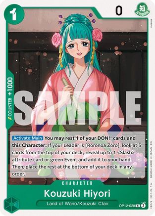 Kouzuki Hiyori (OP12-028)  [Starter Deck 32: GREEN Roronoa Zoro]