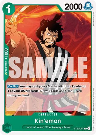 Kin'emon (ST32-001)  [Starter Deck 32: GREEN Roronoa Zoro]