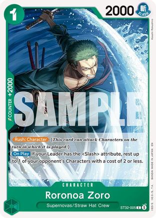 Roronoa Zoro (ST32-005) (ST32-005)  [Starter Deck 32: GREEN Roronoa Zoro]