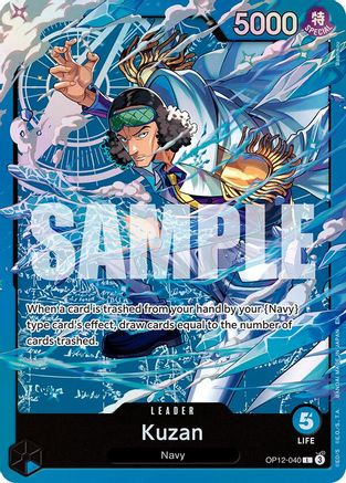 Kuzan (OP12-040) (OP12-040)  [Starter Deck 33: BLUE Kuzan] Foil