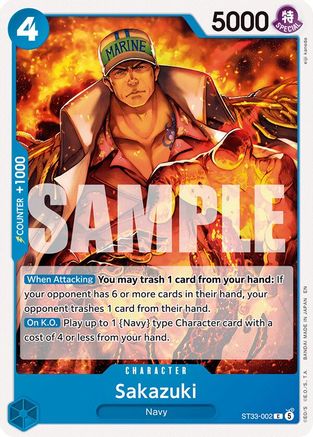 Sakazuki (ST33-002) [Starter Deck 33: BLUE Kuzan] One Piece Single Bandai
