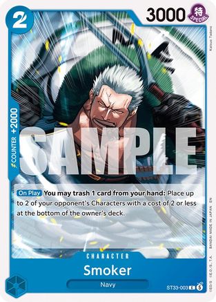 Smoker (ST33-003) [Starter Deck 33: BLUE Kuzan] One Piece Single Bandai