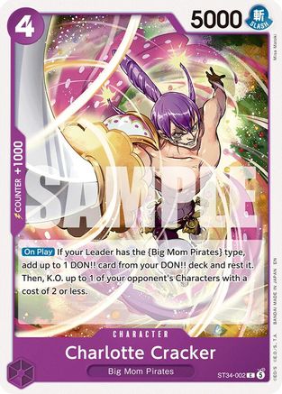 Charlotte Cracker (ST34-002)  [Starter Deck 34: PURPLE Charlotte Katakuri]