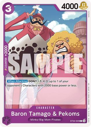 Baron Tamago & Pekoms (ST34-005)  [Starter Deck 34: PURPLE Charlotte Katakuri]