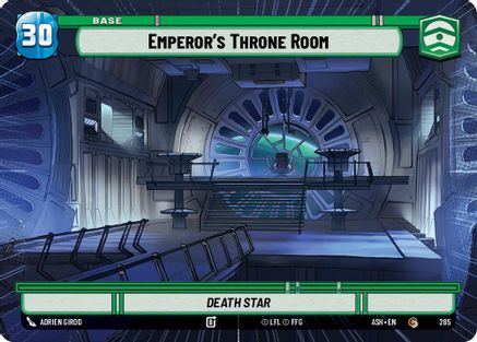 Emperor's Throne Room // Advantage (Hyperspace) (285 // T05) [Ashes of the Empire] Star Wars: Unlimited Single Disney