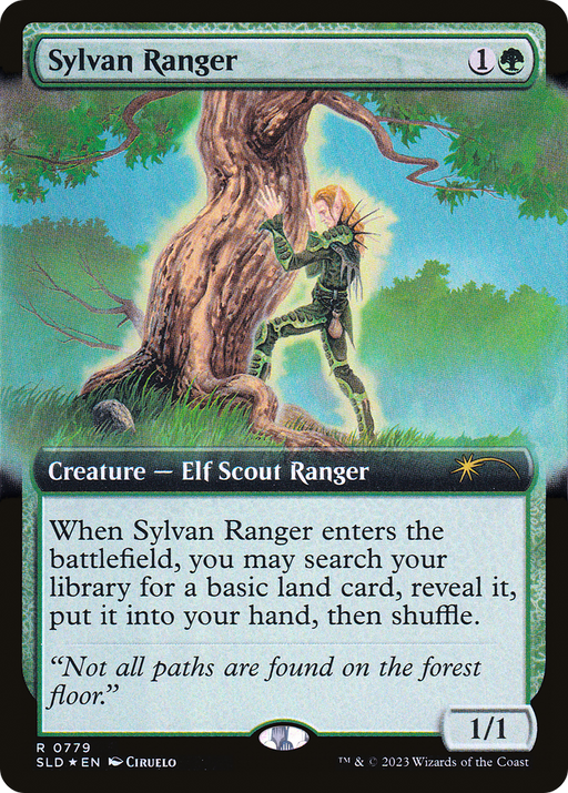 Sylvan Ranger (SLD-779) [Secret Lair] Drop (Extended Art) Foil MTG Single Wizards of the Coast