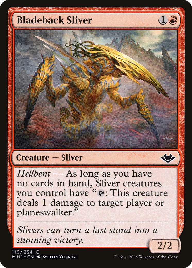 Bladeback Sliver (MH1-119) [Modern Horizons] Foil MTG Single Wizards of the Coast