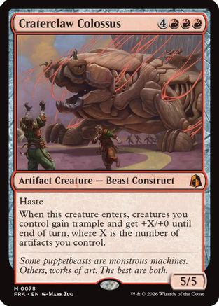 Craterclaw Colossus (FRA-078) [Reality Fracture] Foil MTG Single Wizards of the Coast