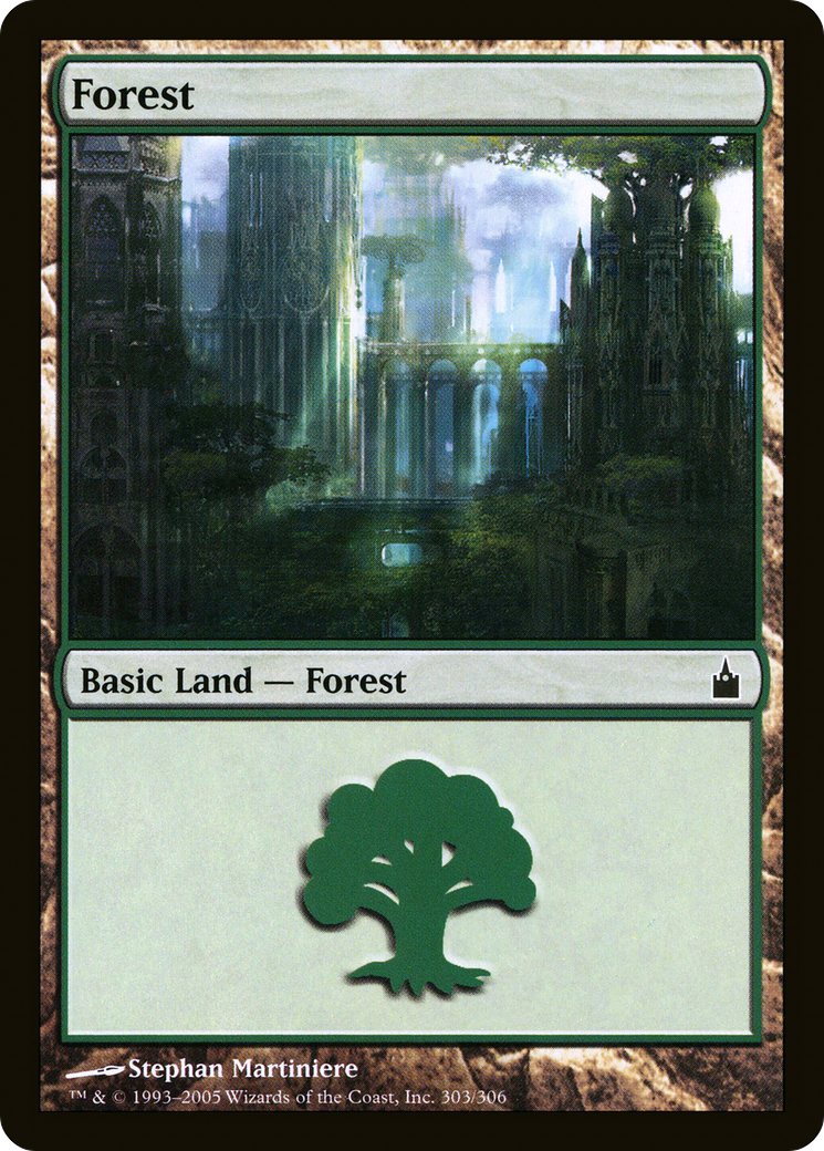 Forest (RAV-303) [Ravnica: City of Guilds] MTG Single Wizards of the Coast