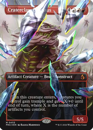 Craterclaw Colossus (Facet Foil) (FRA-455) [Reality Fracture] Foil MTG Single Wizards of the Coast