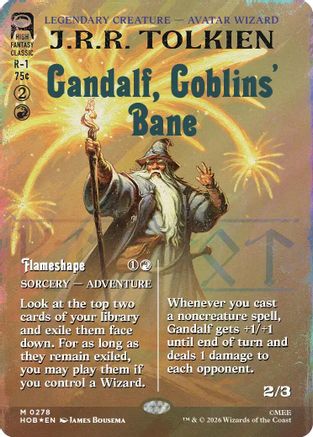 Gandalf, Goblins' Bane (Surge Foil) (HOB-278) [The Hobbit] Foil MTG Single Wizards of the Coast