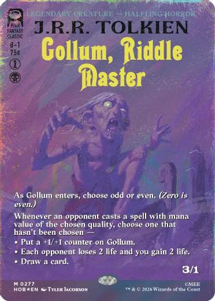 Gollum, Riddle Master (Surge Foil) (HOB-277) [The Hobbit] Foil MTG Single Wizards of the Coast