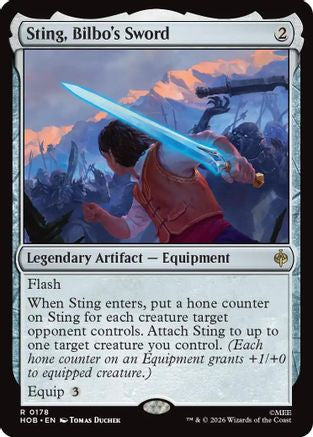 Sting, Bilbo's Sword (HOB-178) [The Hobbit] Foil MTG Single Wizards of the Coast
