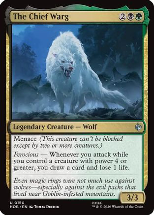 The Chief Warg (HOB-150) [The Hobbit] Foil MTG Single Wizards of the Coast