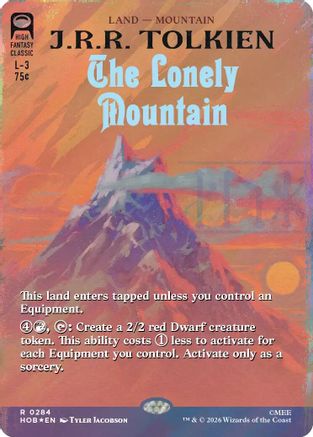 The Lonely Mountain (Surge Foil) (HOB-284) [The Hobbit] Foil MTG Single Wizards of the Coast