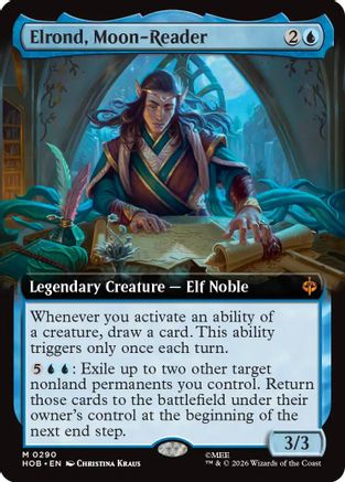 Elrond, Moon-Reader (HOB-290) [The Hobbit] Foil MTG Single Wizards of the Coast