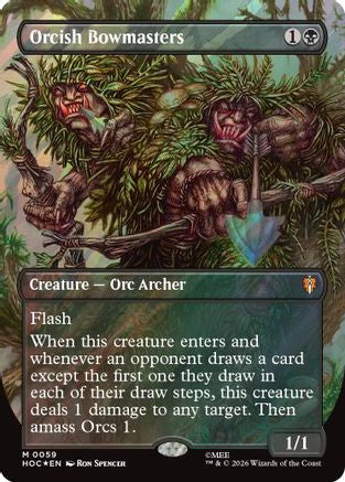 Orcish Bowmasters (Surge Foil) (HOC-059) [The Hobbit: Eternal-Legal] Foil MTG Single Wizards of the Coast