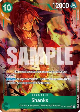 Shanks (022) (Alternate Art) (OP17-022)  [The World's Strongest Warriors] Foil