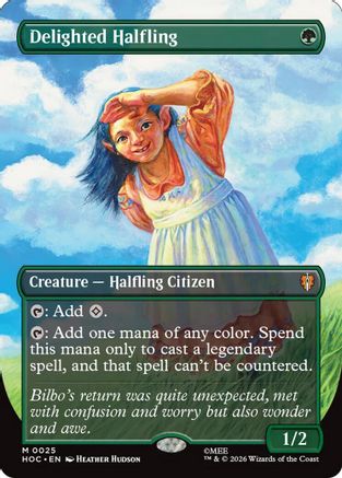 Delighted Halfling (HOC-025) [The Hobbit: Eternal-Legal] Foil MTG Single Wizards of the Coast